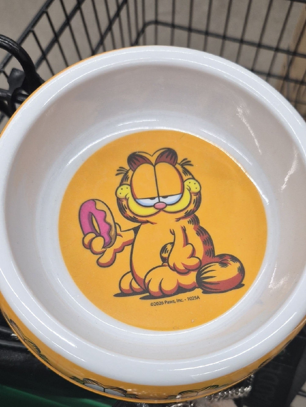 Garfield Plastic Pet Bowl - Lot Of 2